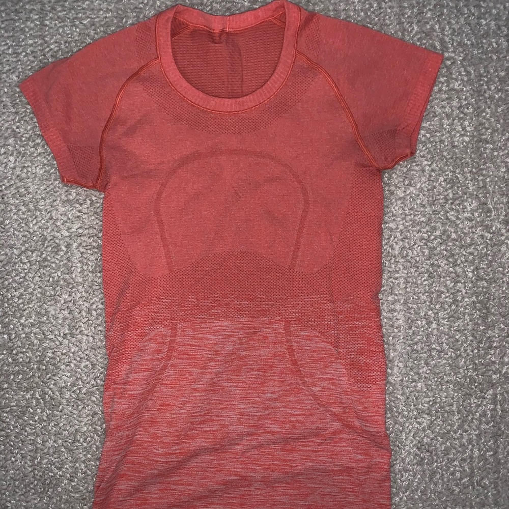 Salmon lululemon ombré shirt